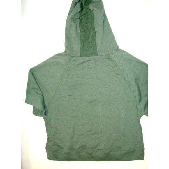 New Womens NWT L PrAna Top Cotton Palmetto Organic Hoodie LS Logo Green Forest - Picture 7 of 8